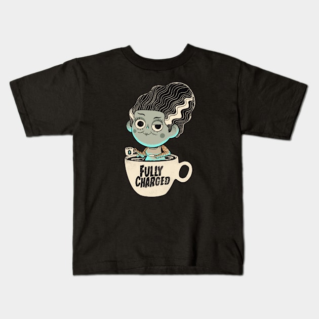 The Bride Needs Coffee Kids T-Shirt by ppmid